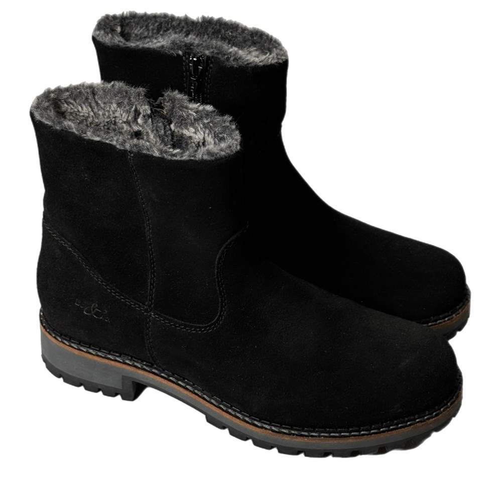Bos. & Co. Calib Black Suede Boots with Faux Fur lining Size 40 US 9 - 9.5